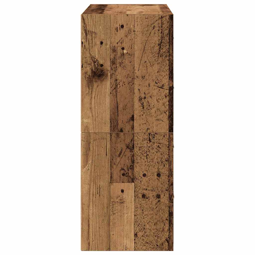 vidaXL Cabinets with 4 Drawers 2 pcs Old Wood 60x31x40 cm Engineered Wood 6