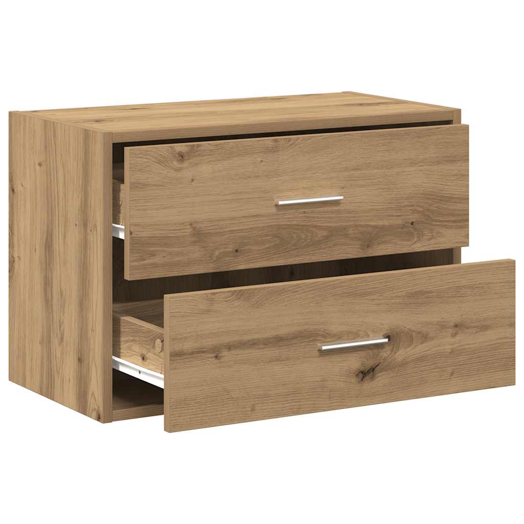 vidaXL Cabinet with 2 Drawers Artisan Oak 60x31x40 cm Engineered Wood 5