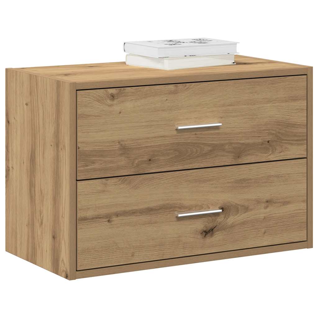 vidaXL Cabinet with 2 Drawers Artisan Oak 60x31x40 cm Engineered Wood 1