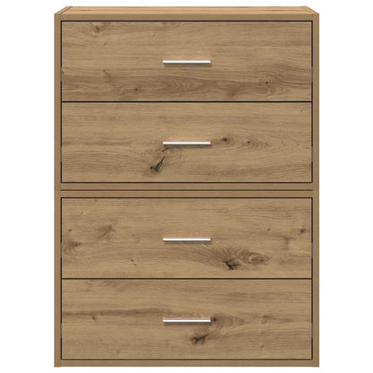vidaXL Cabinets with 4 Drawers 2 pcs Artisan Oak 60x31x40 cm Engineered Wood 4
