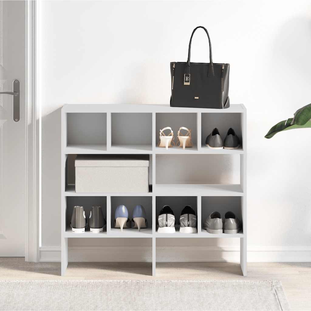 vidaXL Shoe Racks 2 pcs Stackable White 89.5x30x40 cm 3