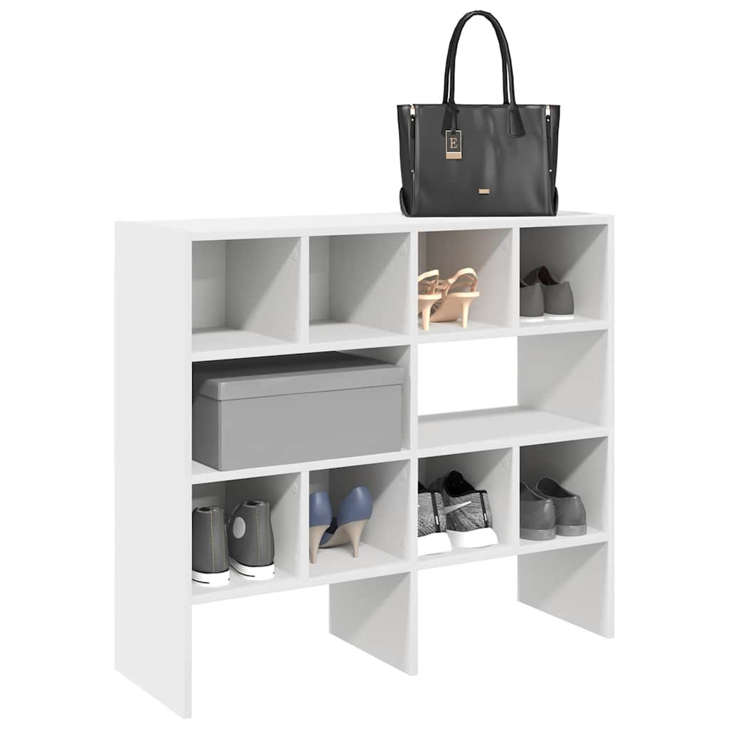 vidaXL Shoe Racks 2 pcs Stackable White 89.5x30x40 cm 1