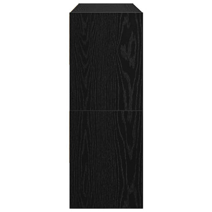 vidaXL Shoe Racks 2 pcs Stackable Black Oak 89.5x30x40 cm 5