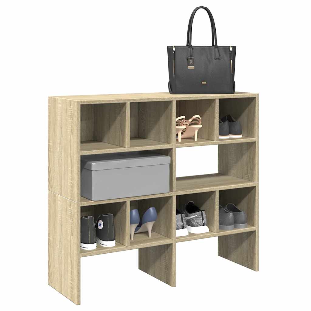 vidaXL Shoe Racks 2 pcs Stackable Sonoma Oak 89.5x30x40 cm 1
