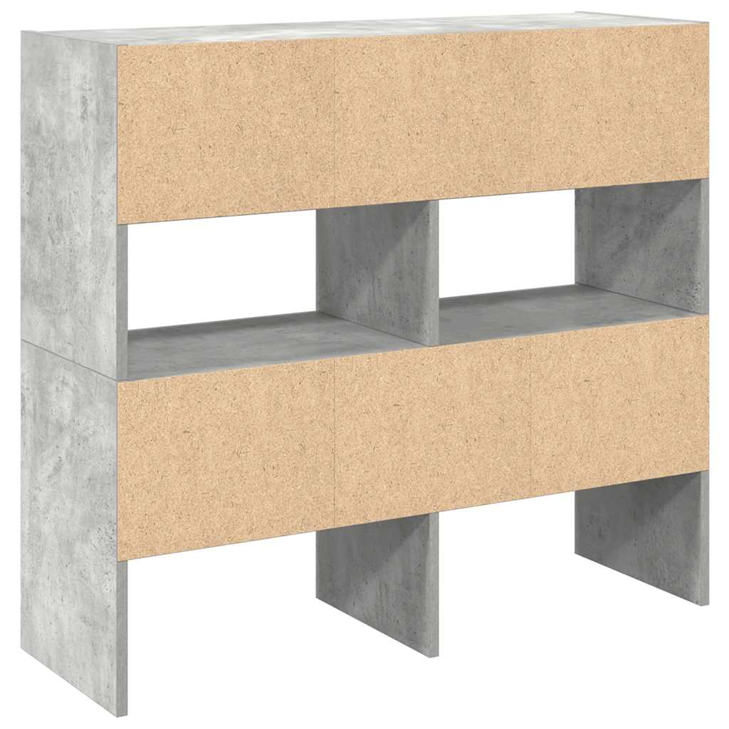 vidaXL Shoe Racks 2 pcs Stackable Concrete Grey 89.5x30x40 cm 6
