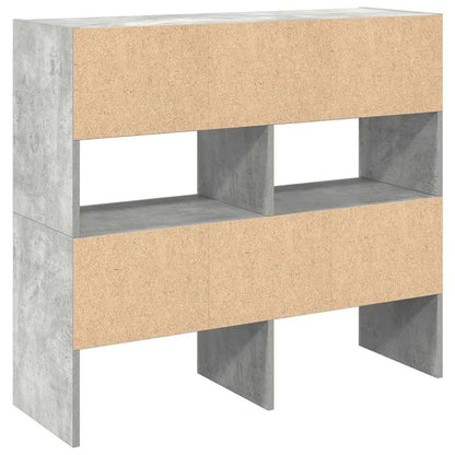 vidaXL Shoe Racks 2 pcs Stackable Concrete Grey 89.5x30x40 cm 6
