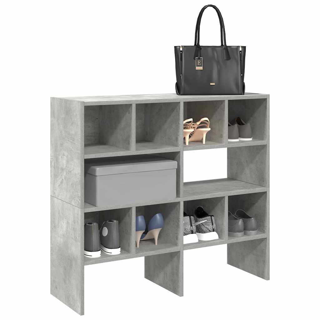 vidaXL Shoe Racks 2 pcs Stackable Concrete Grey 89.5x30x40 cm 1