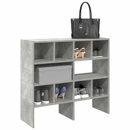 vidaXL Shoe Racks 2 pcs Stackable Concrete Grey 89.5x30x40 cm 1