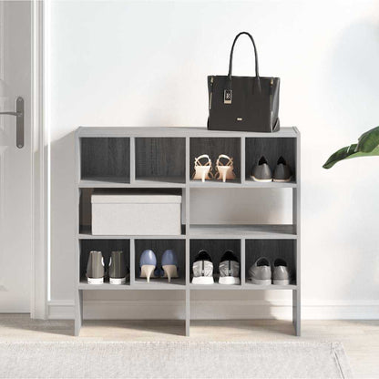 vidaXL Shoe Racks 2 pcs Stackable Grey Sonoma 89.5x30x40 cm 3