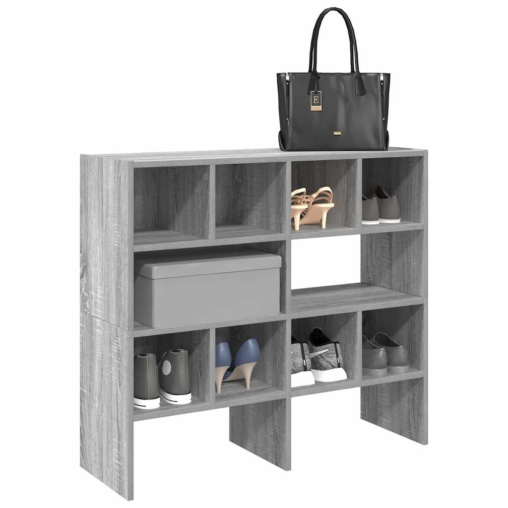 vidaXL Shoe Racks 2 pcs Stackable Grey Sonoma 89.5x30x40 cm 1