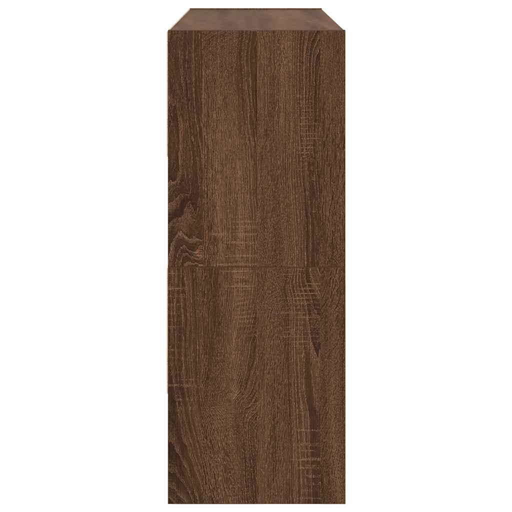 vidaXL Shoe Racks 2 pcs Stackable Brown Oak 89.5x30x40 cm 5