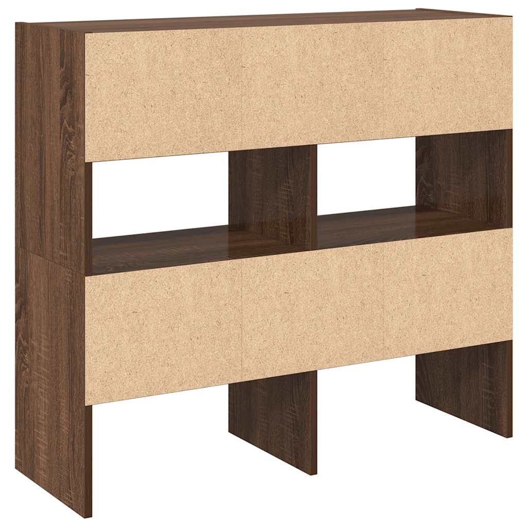 vidaXL Shoe Racks 2 pcs Stackable Brown Oak 89.5x30x40 cm 6