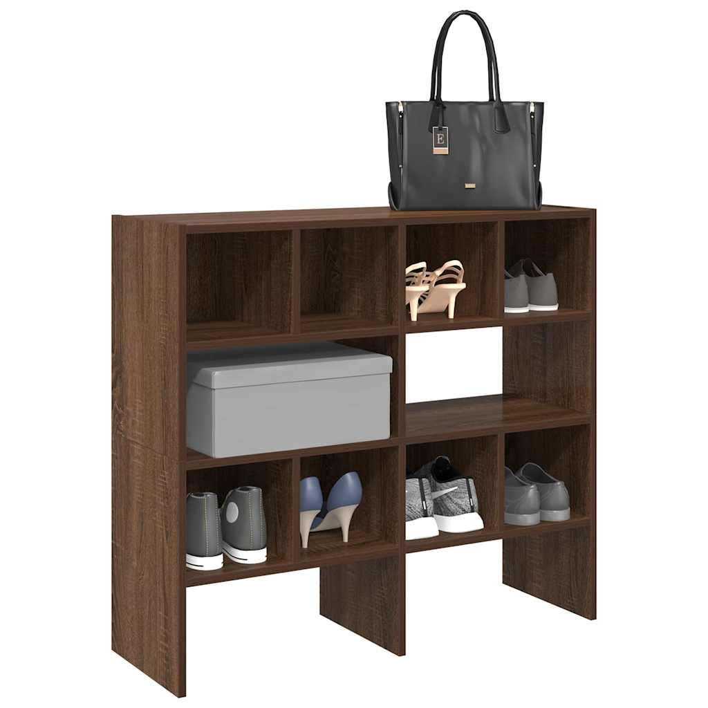 vidaXL Shoe Racks 2 pcs Stackable Brown Oak 89.5x30x40 cm 1