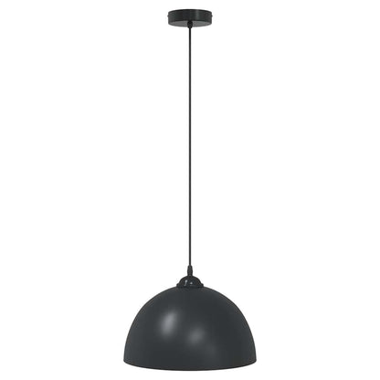 vidaXL Pendant Lamps 2 pcs Height Adjustable E27 Black Ø 30 cm Metal 5