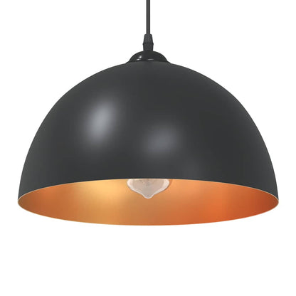 vidaXL Pendant Lamps 2 pcs Height Adjustable E27 Black Ø 30 cm Metal 1