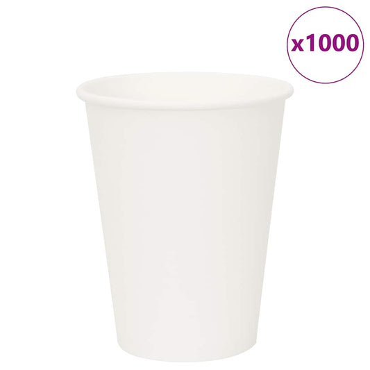 vidaXL Paper Coffee Cups 1000 pcs 12oz 300ml White 1
