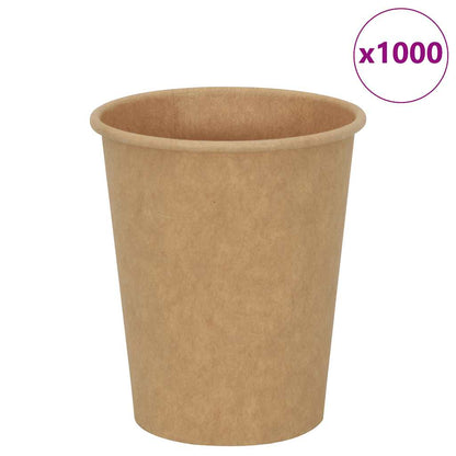 vidaXL Paper Coffee Cups 1000 pcs 8oz 200ml Brown 1