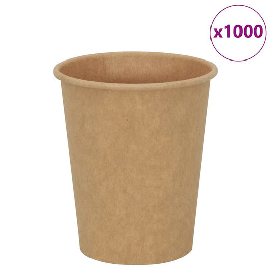 vidaXL Paper Coffee Cups 1000 pcs 8oz 200ml Brown 1
