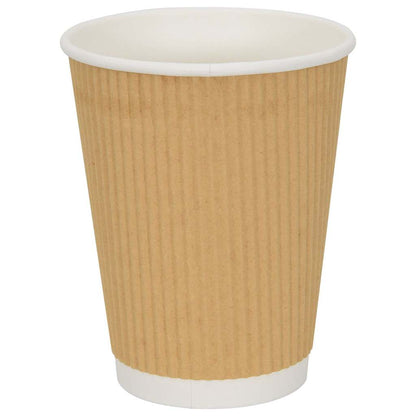 vidaXL Paper Coffee Cups 500 pcs 12oz 300ml Brown 2