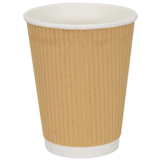 vidaXL Paper Coffee Cups 500 pcs 12oz 300ml Brown 2