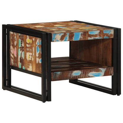 vidaXL Coffee Table Multicolour 50x50x38 cm Solid Wood Reclaimed 3
