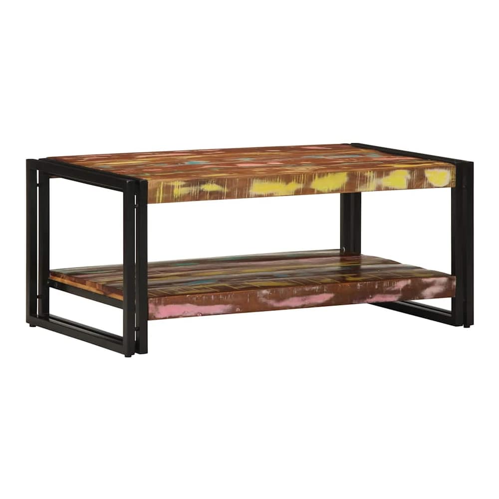 Coffee Table 90x50x38 cm Solid Wood Acacia with Shelf 100 cm