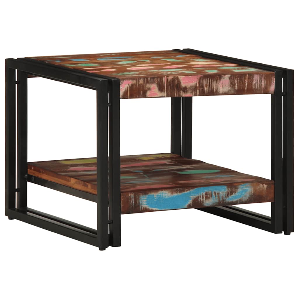 vidaXL Coffee Table Multicolour 50x50x38 cm Solid Wood Reclaimed 2