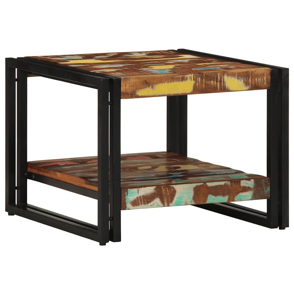 vidaXL Coffee Table Multicolour 50x50x38 cm Solid Wood Reclaimed 3
