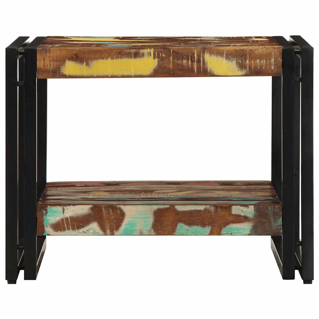 vidaXL Coffee Table Multicolour 50x50x38 cm Solid Wood Reclaimed 4