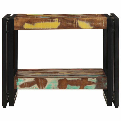 vidaXL Coffee Table Multicolour 50x50x38 cm Solid Wood Reclaimed 4