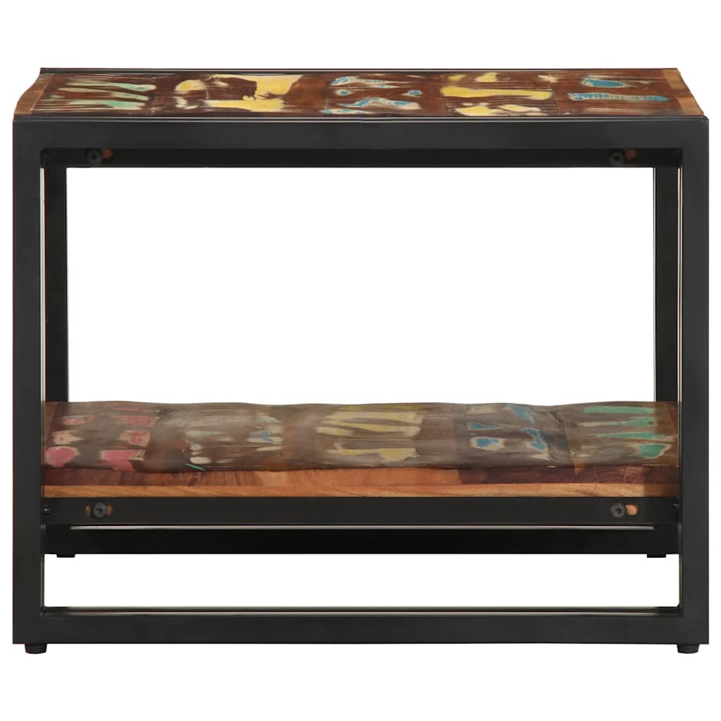 vidaXL Coffee Table Multicolour 50x50x38 cm Solid Wood Reclaimed 5