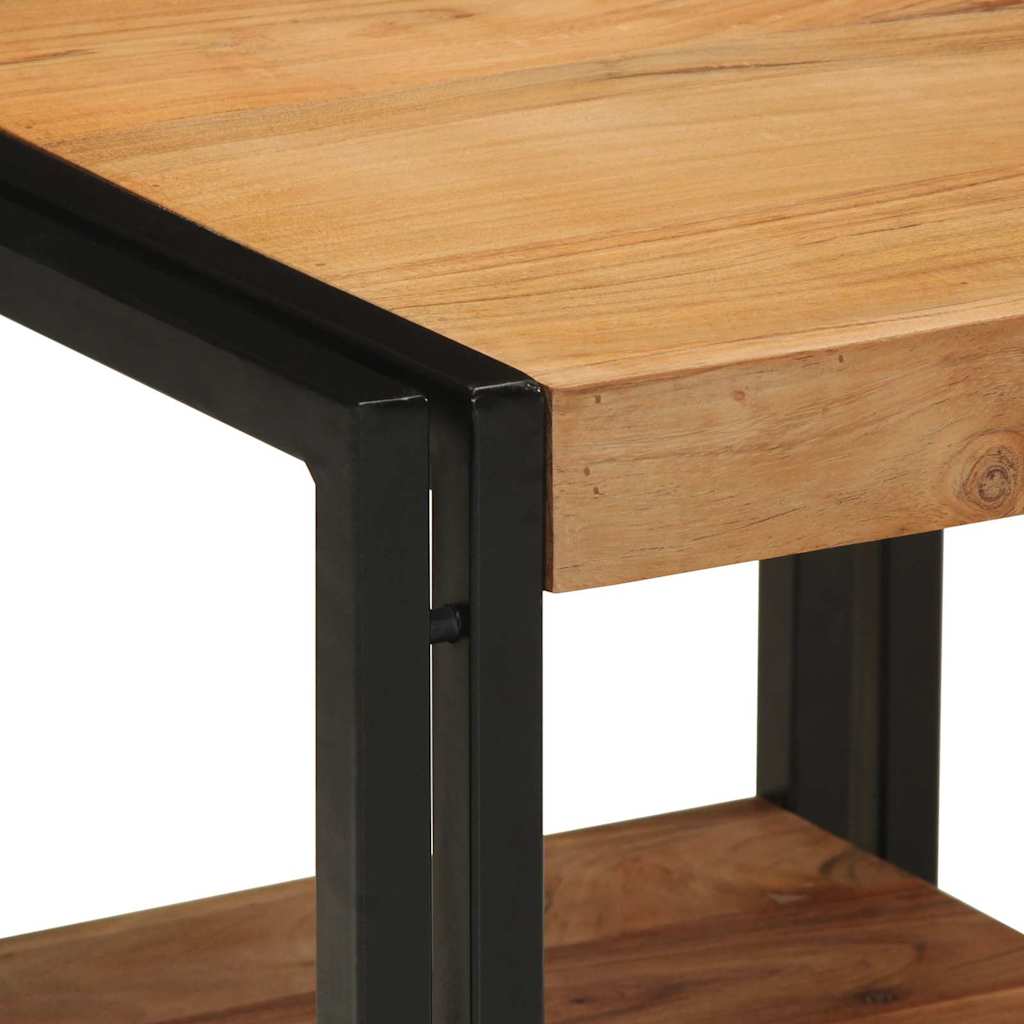 vidaXL Coffee Table Brown 40 x 40 x 38 cm Solid Acacia Wood 6