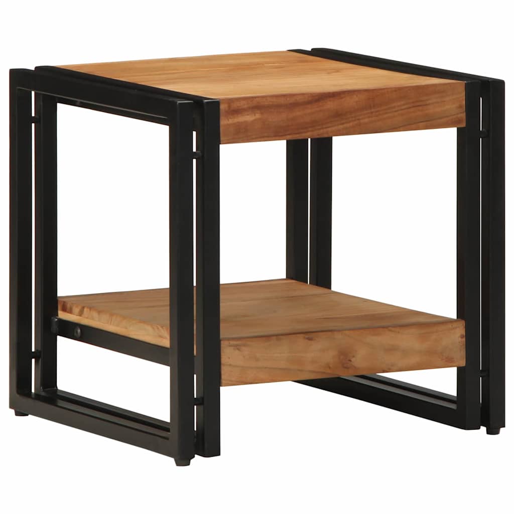vidaXL Coffee Table Brown 40 x 40 x 38 cm Solid Acacia Wood 3