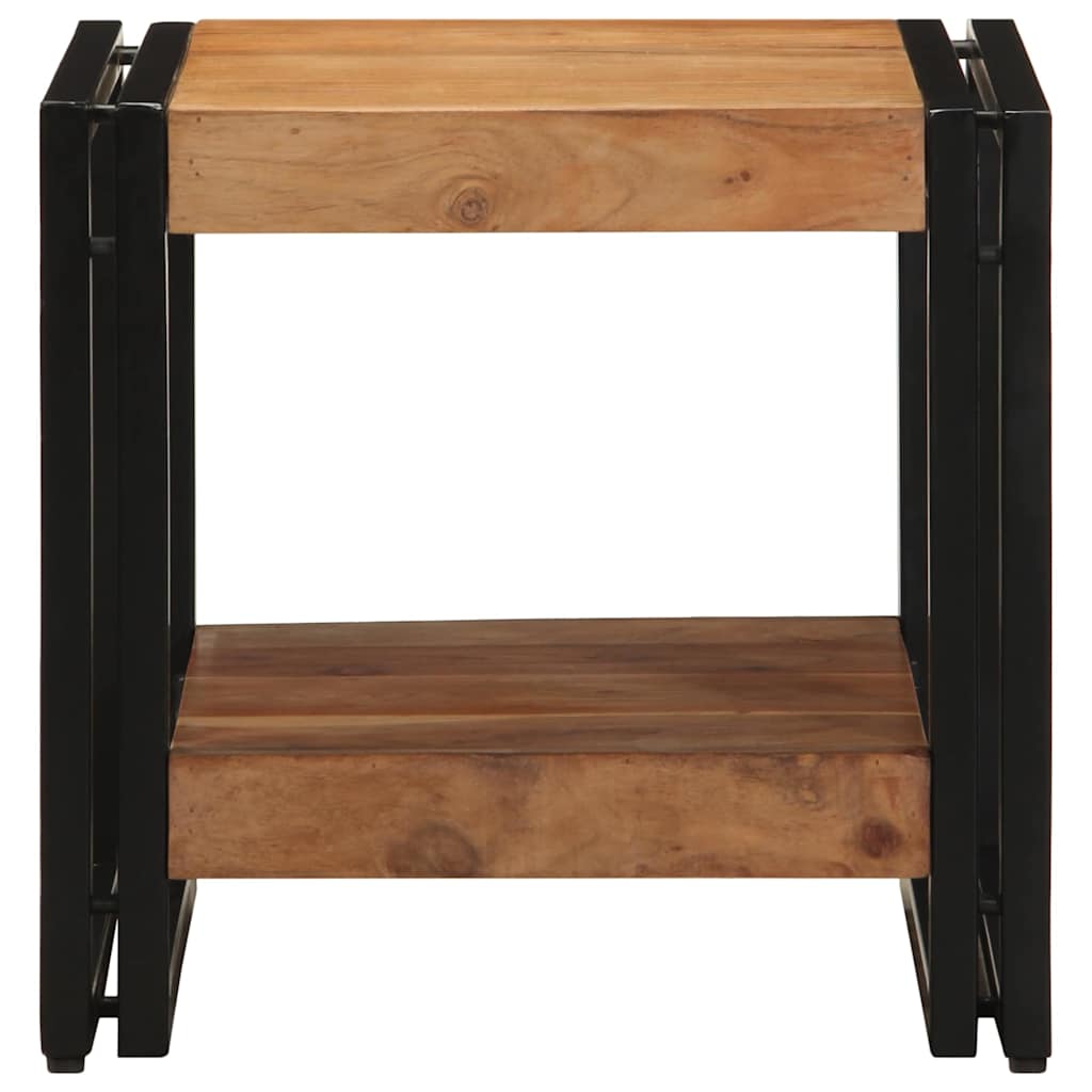 vidaXL Coffee Table Brown 40 x 40 x 38 cm Solid Acacia Wood 4