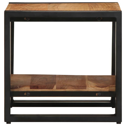 vidaXL Coffee Table Brown 40 x 40 x 38 cm Solid Acacia Wood 5
