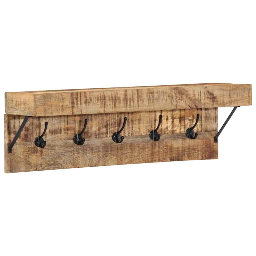 vidaXL Coat Rack Wall-mounted Brown 73 x 19 x 23 cm Solid Mango wood 3