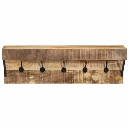 vidaXL Coat Rack Wall-mounted Brown 73 x 19 x 23 cm Solid Mango wood 4