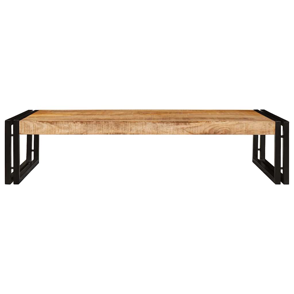 vidaXL Bathroom Shelf Brown 100 x 50 x 23 cm Soild Rough Mango Wood 4