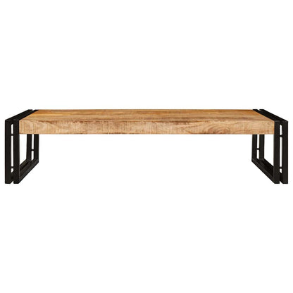 vidaXL Bathroom Shelf Brown 100 x 50 x 23 cm Soild Rough Mango Wood 4