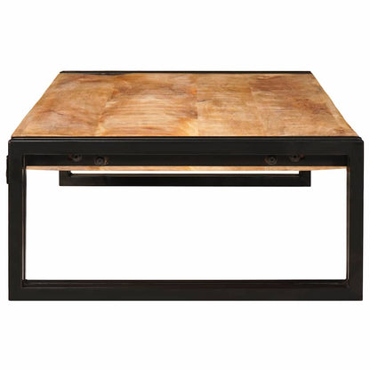 vidaXL Bathroom Shelf Brown 100 x 50 x 23 cm Soild Rough Mango Wood 5