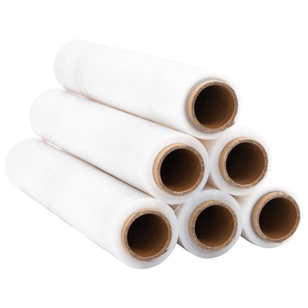 vidaXL Stretch Film 6 pcs Transparent 30 μm 50 cm x 300 m 2