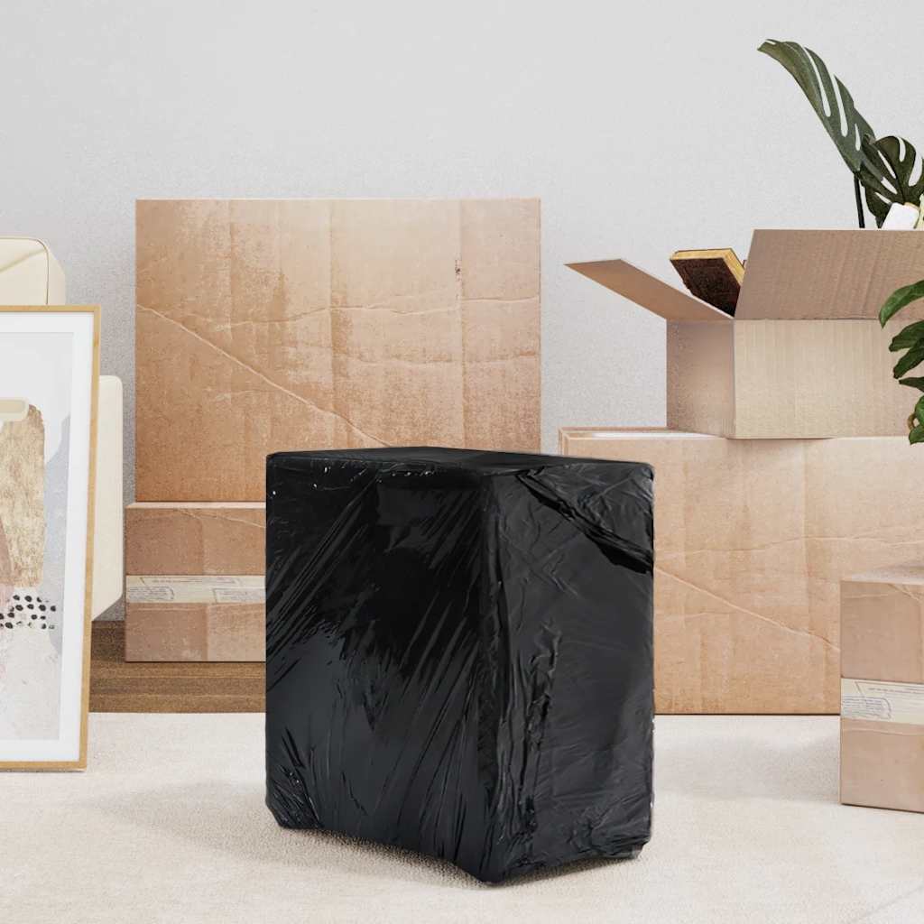 vidaXL Stretch Film 6 pcs Black 17 μm 50 cm x 300 m 3