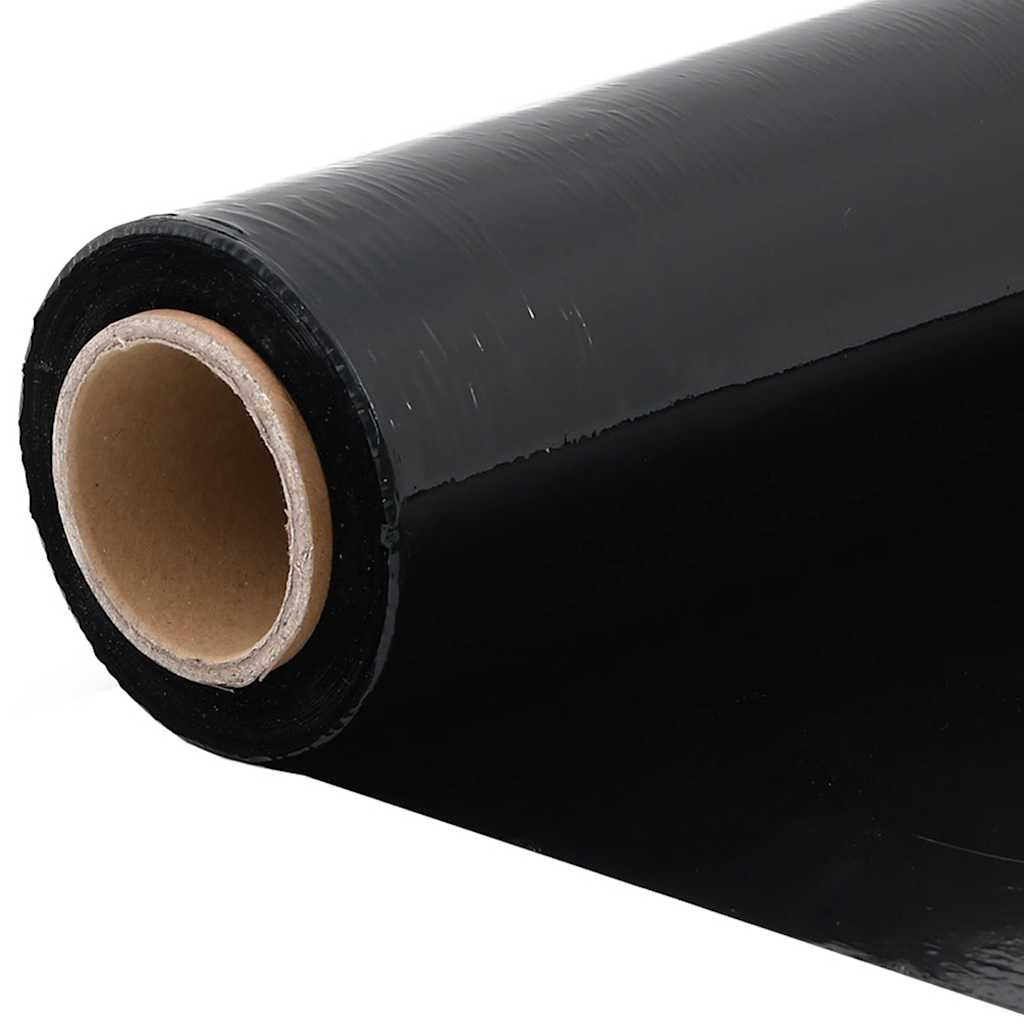 vidaXL Stretch Film 6 pcs Black 30 μm 50 cm x 300 m 5