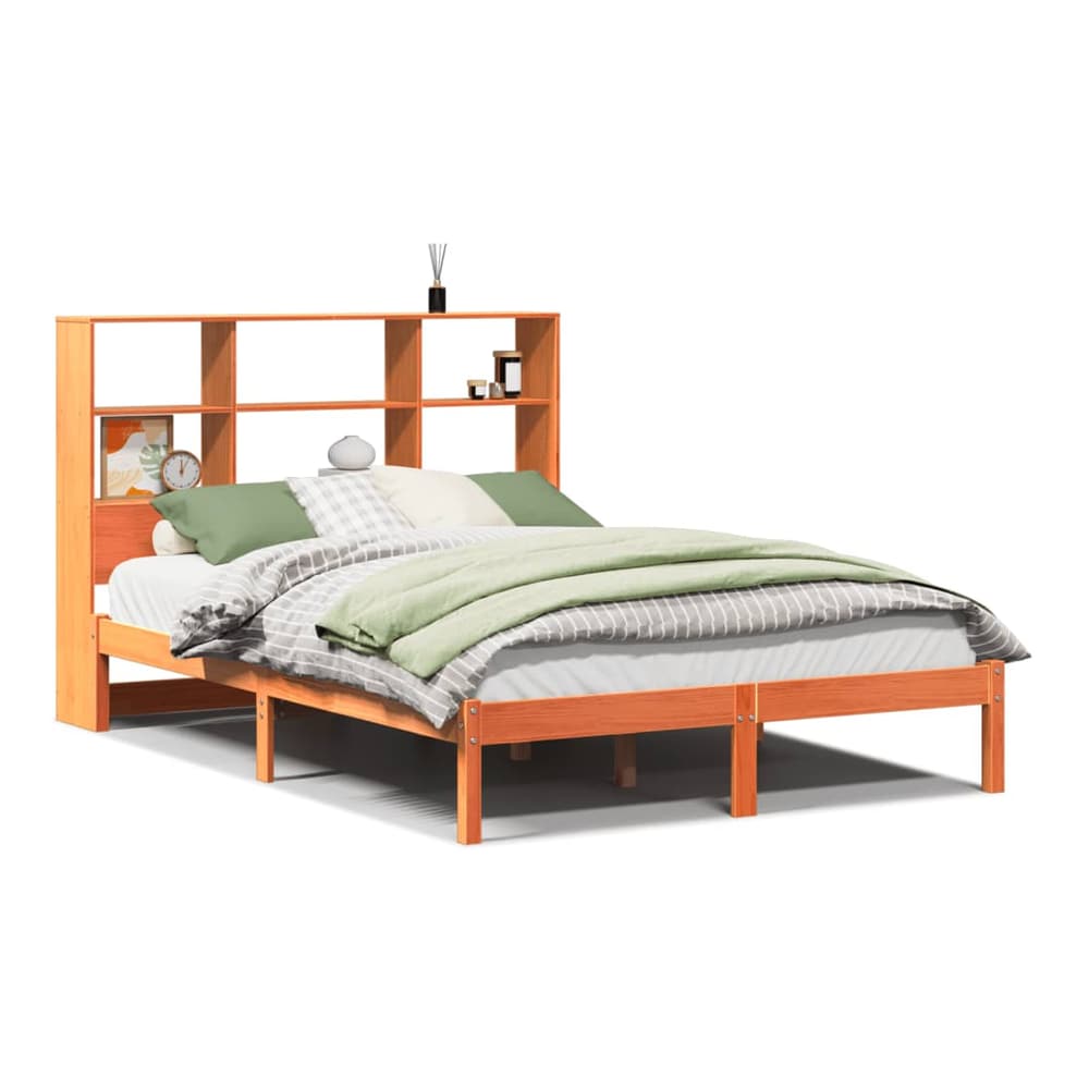 Bookcase Bed without Mattress Wax brown 150 cm 200 cm
