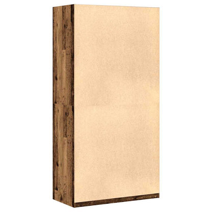 vidaXL Wardrobe Old Wood 100x50x200 cm Engineered Wood 6