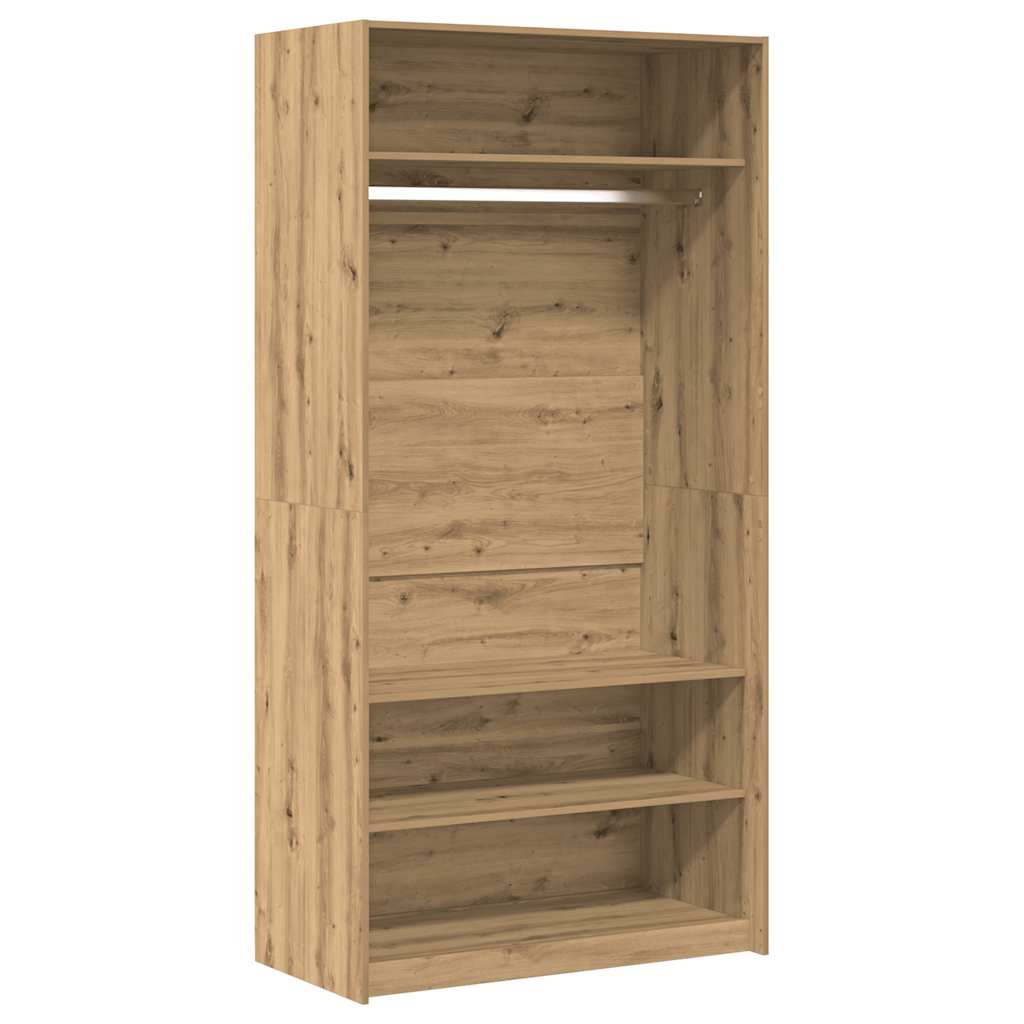 vidaXL Wardrobe Artisan Oak 100x50x200 cm Engineered Wood 2