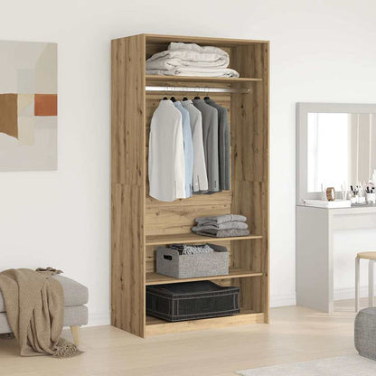 vidaXL Wardrobe Artisan Oak 100x50x200 cm Engineered Wood 3