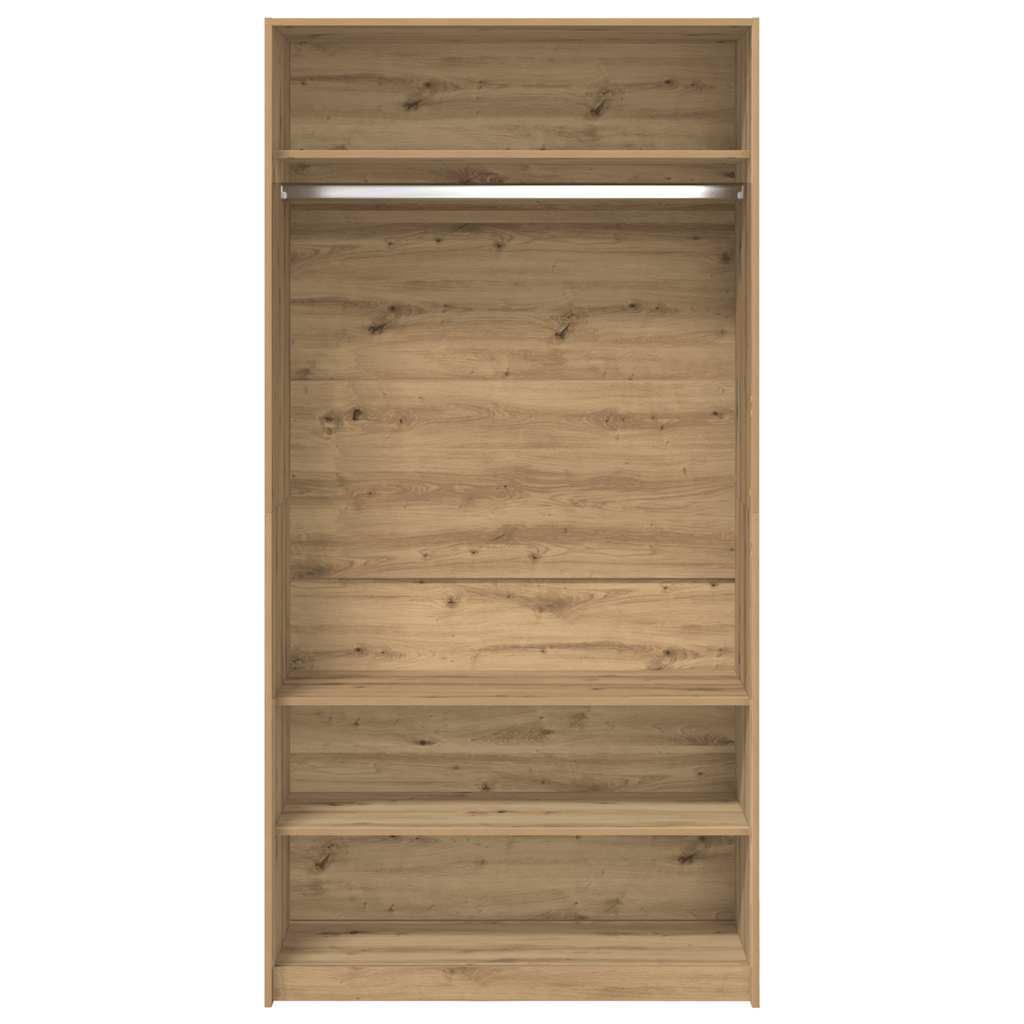 vidaXL Wardrobe Artisan Oak 100x50x200 cm Engineered Wood 4