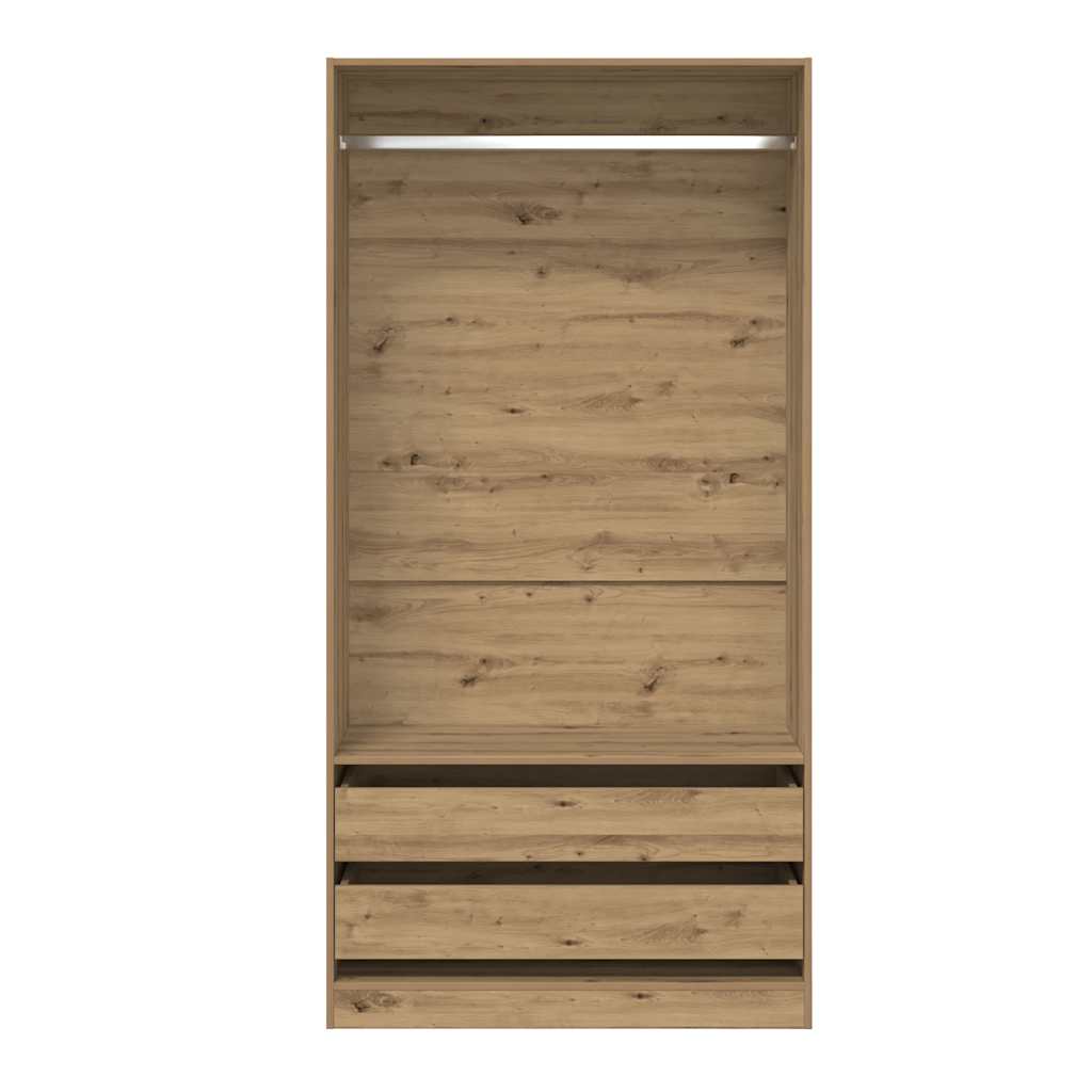 vidaXL Wardrobe Artisan Oak 100x50x200 cm Engineered Wood 4
