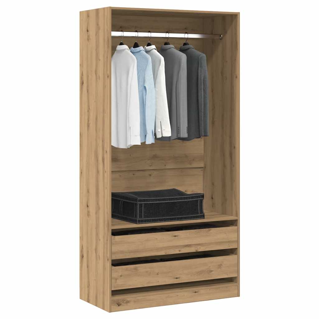 vidaXL Wardrobe Artisan Oak 100x50x200 cm Engineered Wood 1
